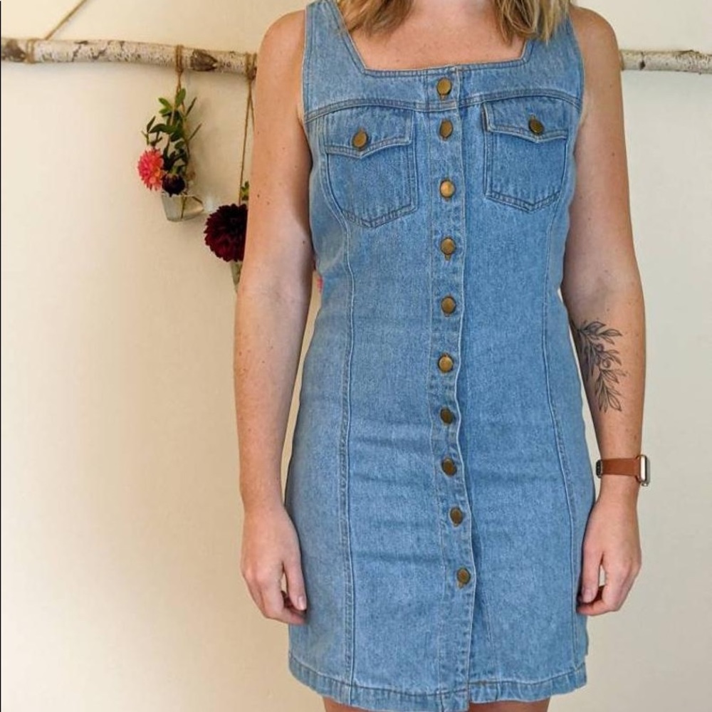 ⭐️ Vintage 1990s Tickets Denim Dress ⭐️